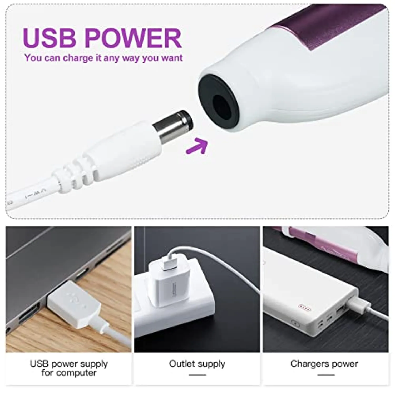 Portable Professional Electric Nail Drill - 19 Piece Electrical Machine Kit for Acrylic Nails Gel Manicure Pedicure Polishing Shape with Storage Case, Sanding Bands, Dust Brush, Light Pink