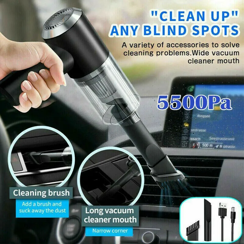 Portable Vacuum High Power Cordless, Hand Vacuum Rechargeable.