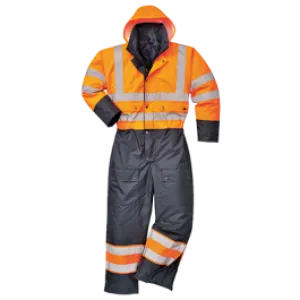 Portwest S485 Hi-Vis Contrast Coverall - Lined