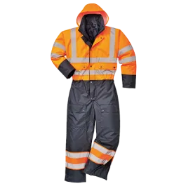 Portwest S485 Hi-Vis Contrast Coverall - Lined