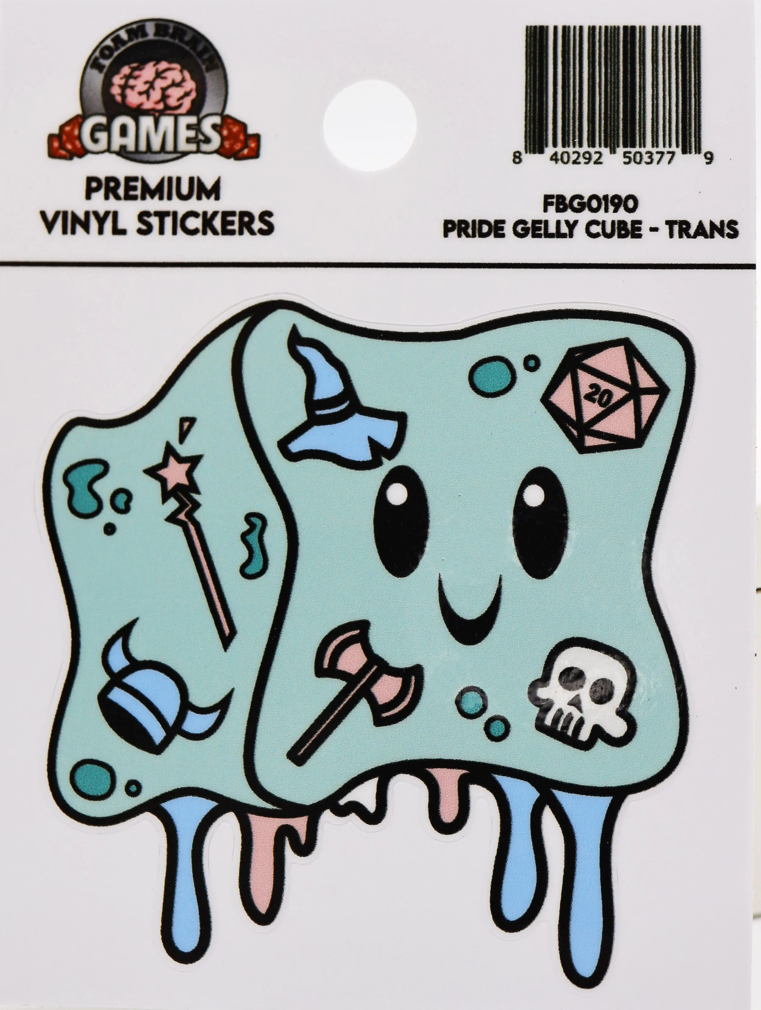 Pride Gelly Cube Sticker: Transgender