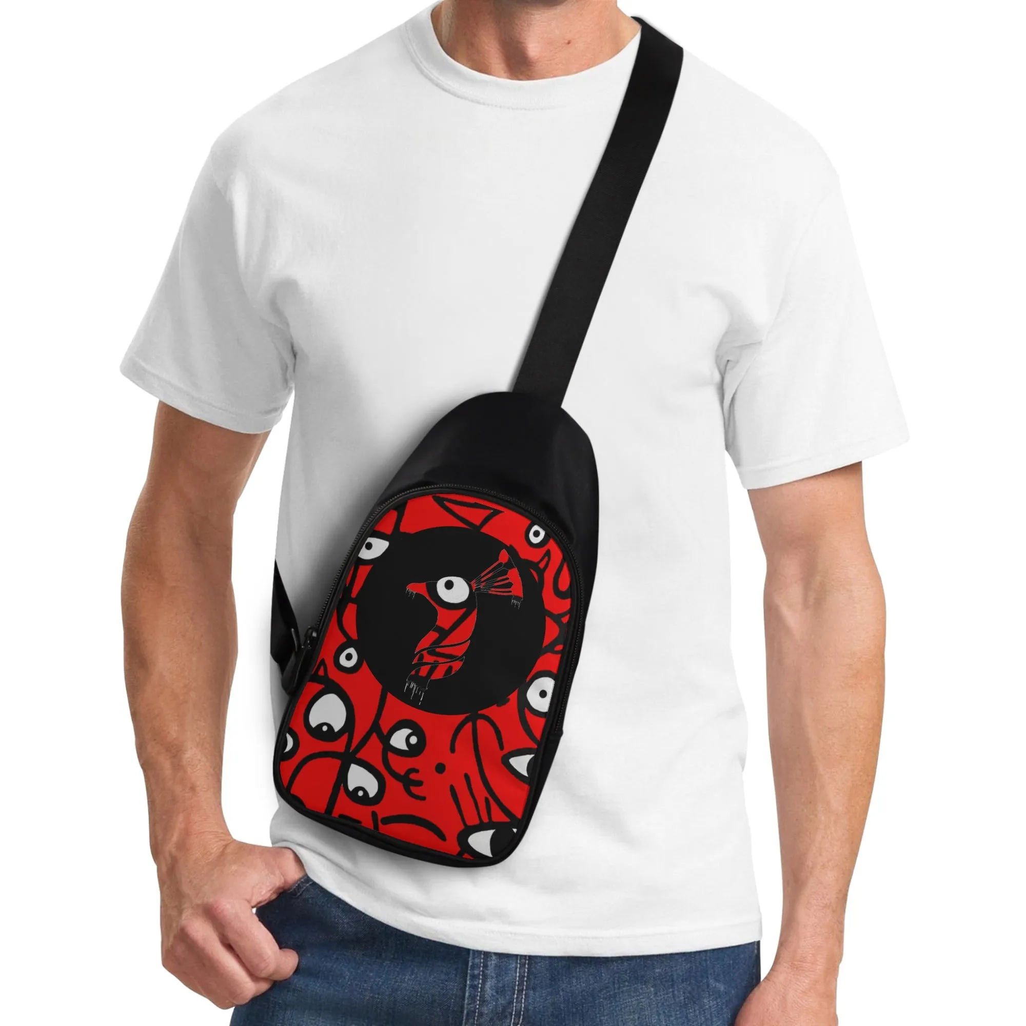 Printed   Embroidered Casual Chest Bags