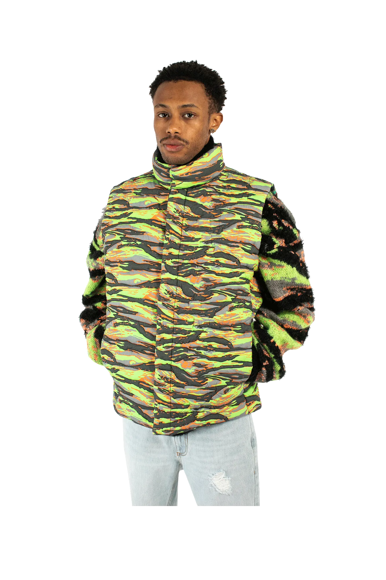 Printed Quilted Puffer Vest
