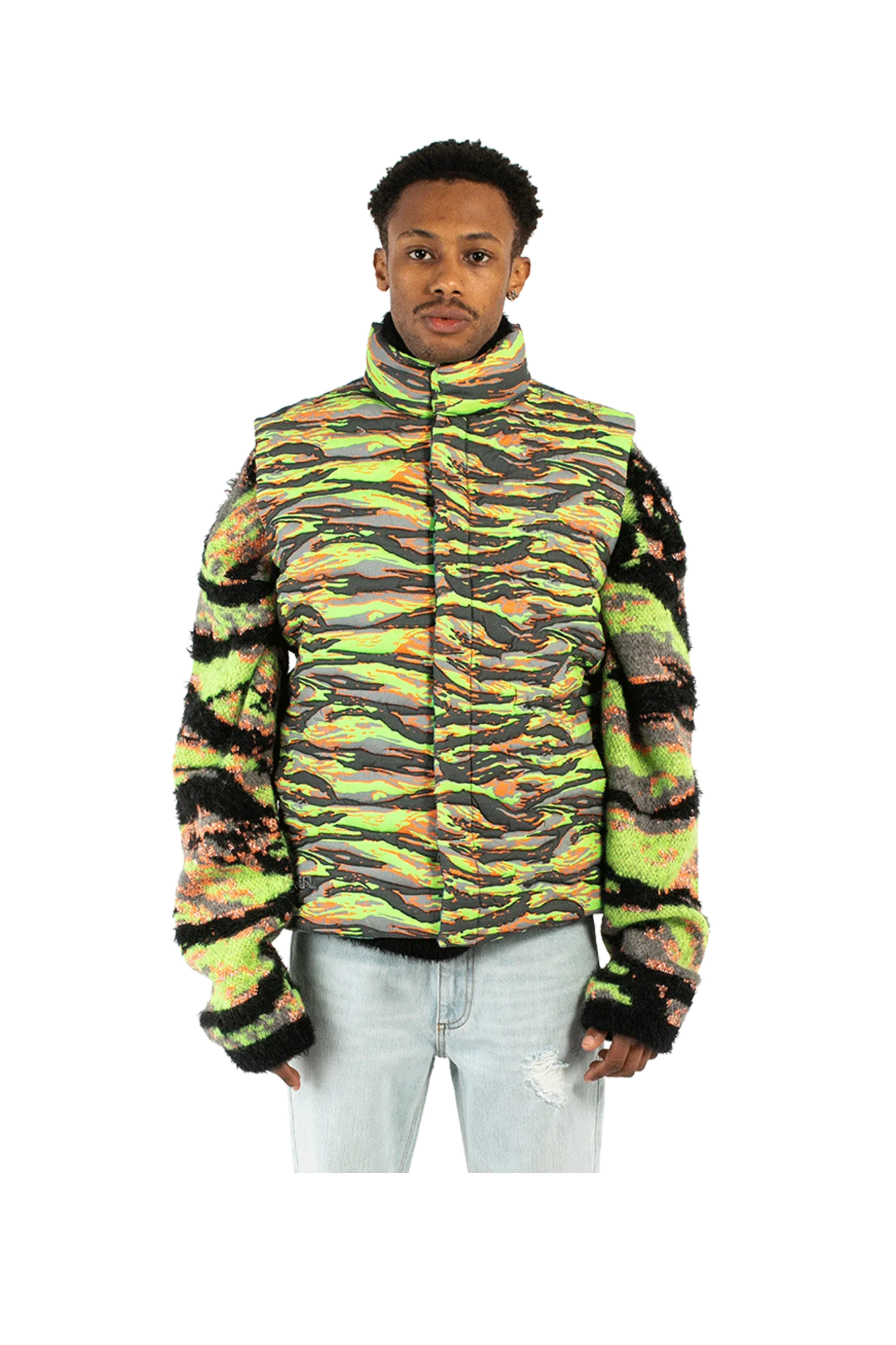 Printed Quilted Puffer Vest