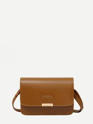 PU Flap Shoulder Bag