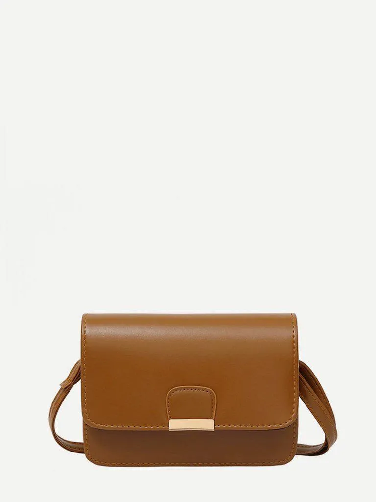 PU Flap Shoulder Bag