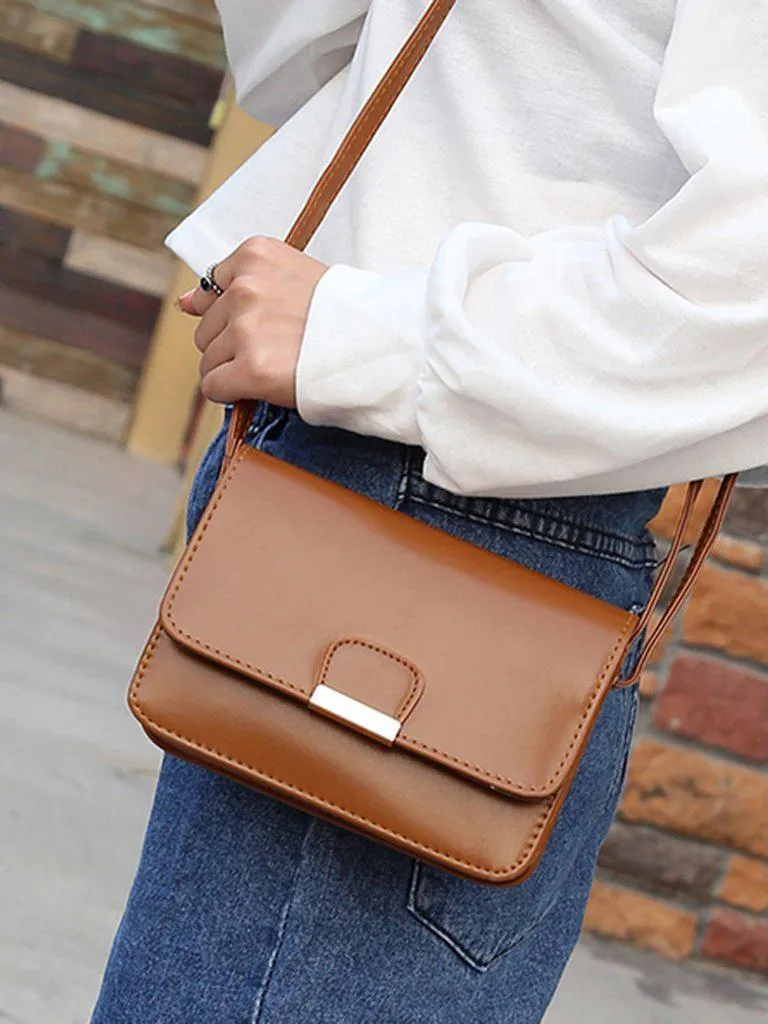 PU Flap Shoulder Bag