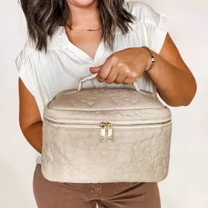 Puffer Flower Cosmetic Bag