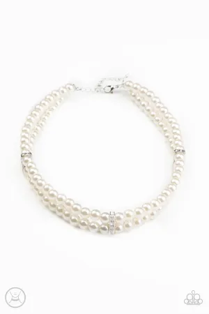 Put On Your Party Dress - White Necklace