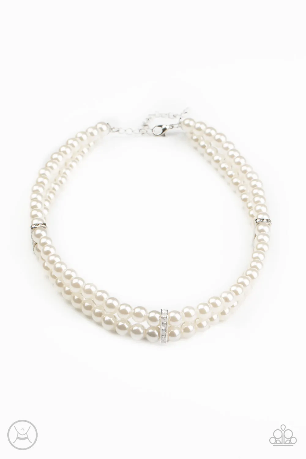 Put On Your Party Dress - White Necklace