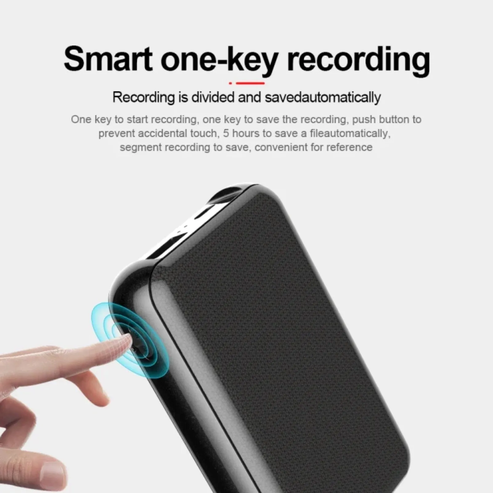 Q75 Magnetic Voice Recorder 1100 Hour Battery Sound Activated ADPCM High Definition Noise Reduction