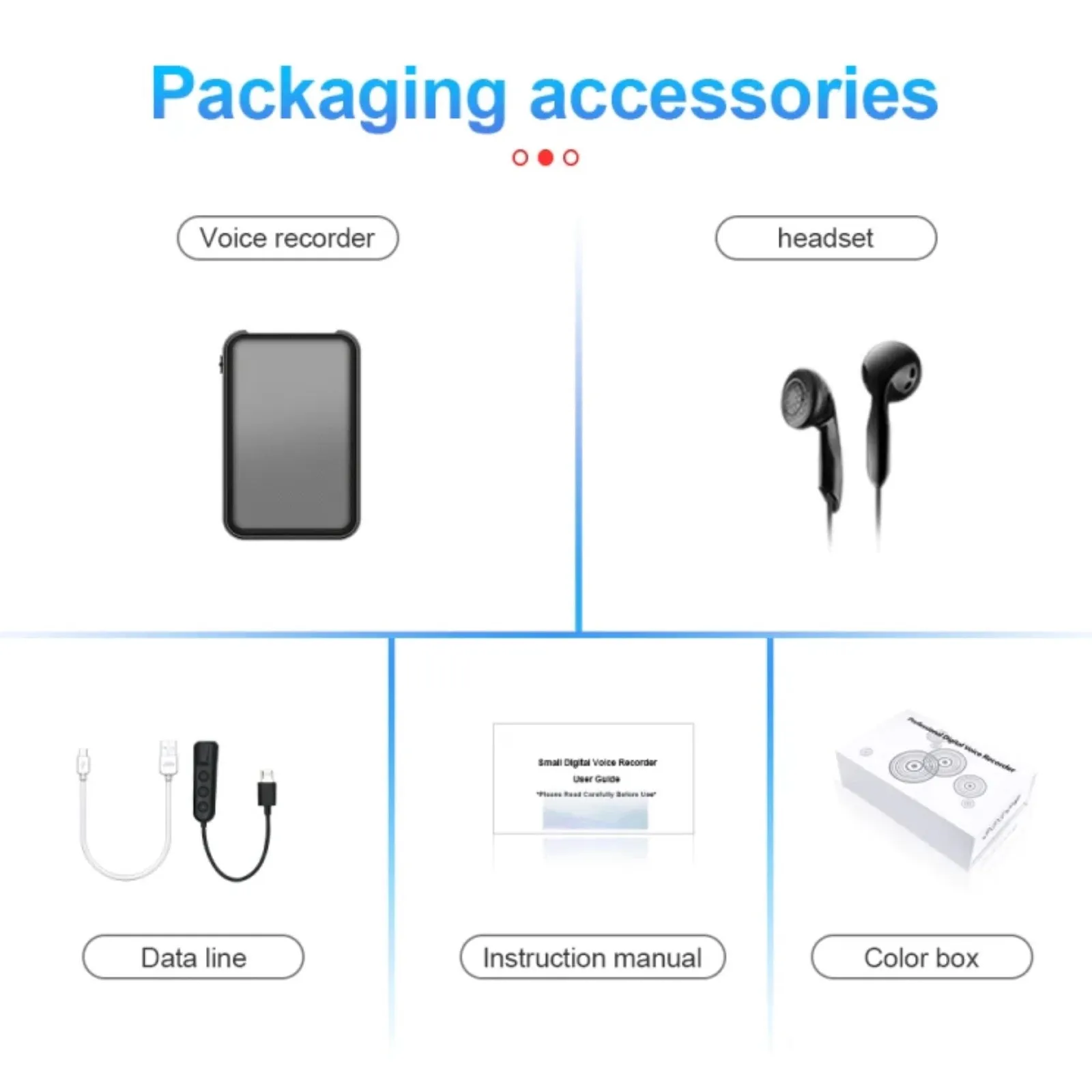 Q75 Magnetic Voice Recorder 1100 Hour Battery Sound Activated ADPCM High Definition Noise Reduction