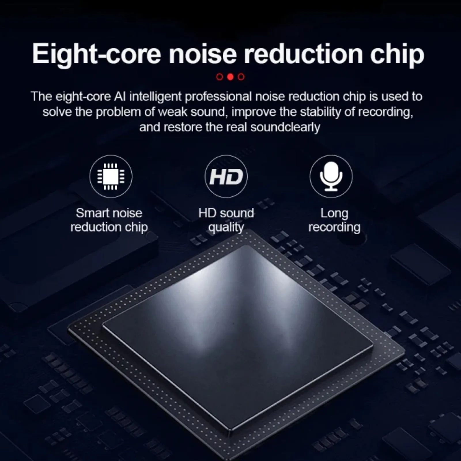 Q75 Magnetic Voice Recorder 1100 Hour Battery Sound Activated ADPCM High Definition Noise Reduction