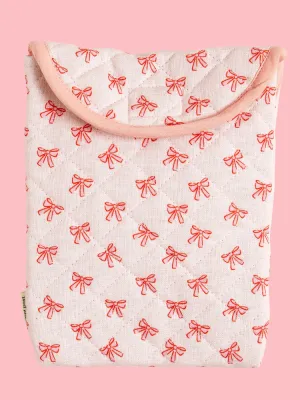 Quilted E-Reader Case - Bow