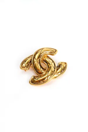 Quilted Interlocking CC Logo Brooch