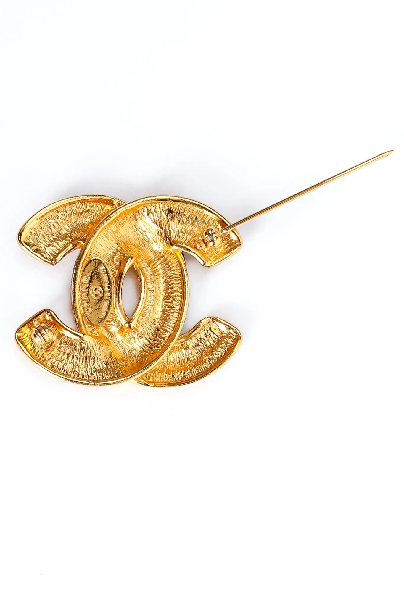 Quilted Interlocking CC Logo Brooch