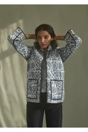 Quilted Jacket in Blue Pheasant