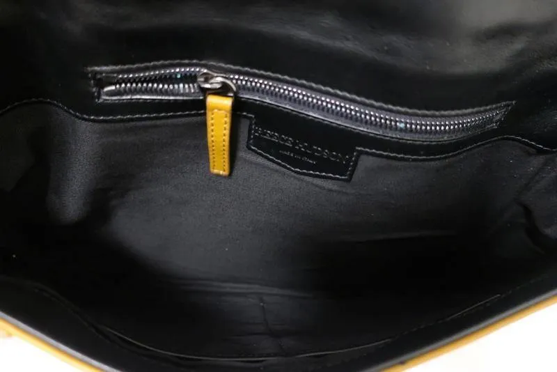 Reece Hudson Bowery Oversized Clutch Caramel Leather NEW
