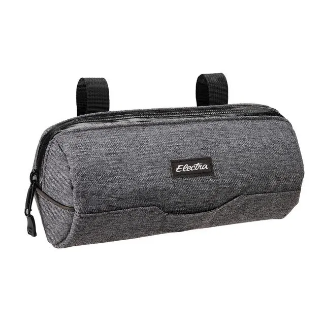 Reflective Charcoal Cylinder Handlebar Bike Bag