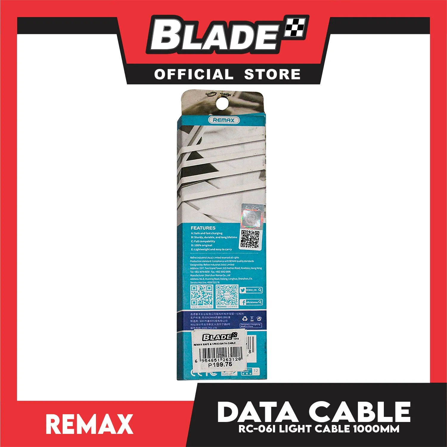Remax Data Cable Lightning Cable RC-06i 2A 1000mm for iOS