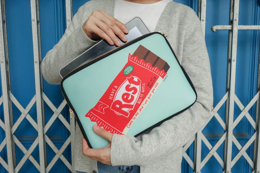 Rest Chocolate Bar | Laptop Sleeve {LOVE SUPERMARKET}