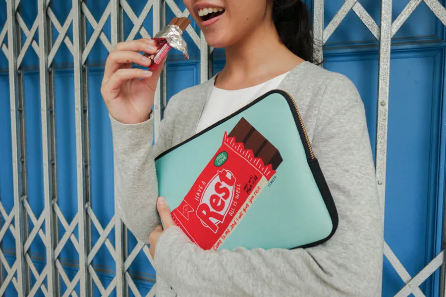 Rest Chocolate Bar | Laptop Sleeve {LOVE SUPERMARKET}