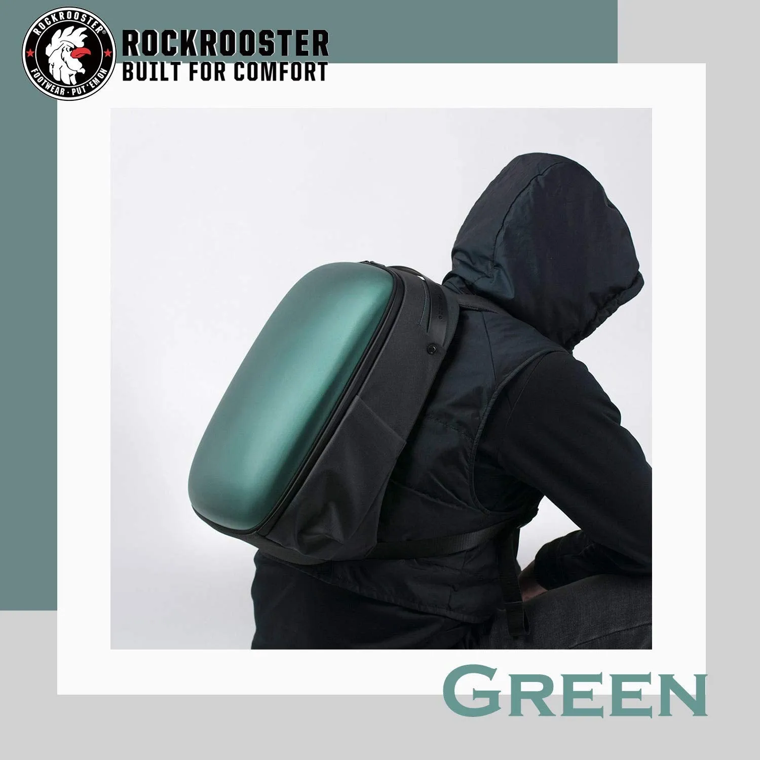 ROCKROOSTER ARCH Travel Backpack, Hard Shell Laptop Bag for Men and Women, College Backpack Anti Theft Waterproof Shaping Backpack A2