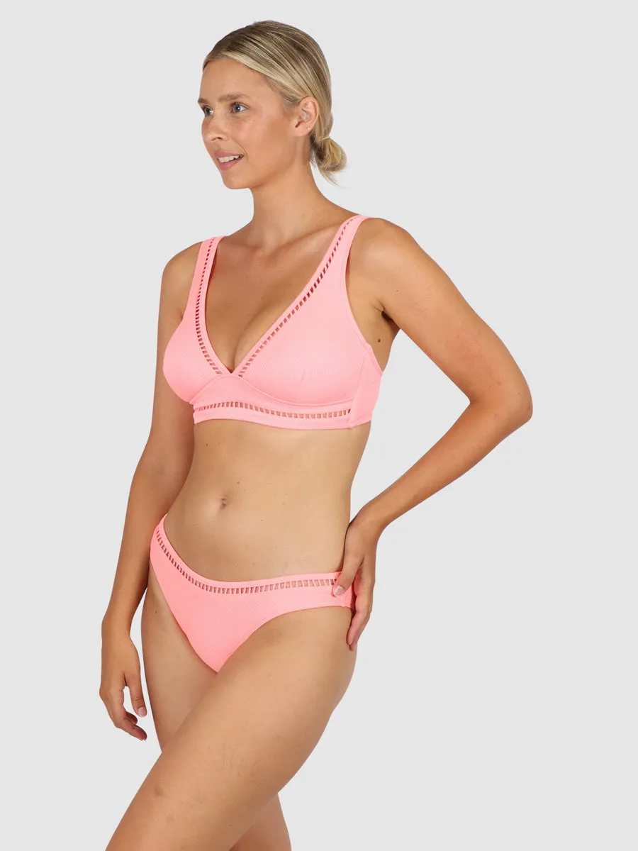 Rococco D/DD Longline Bra in Coral Sea
