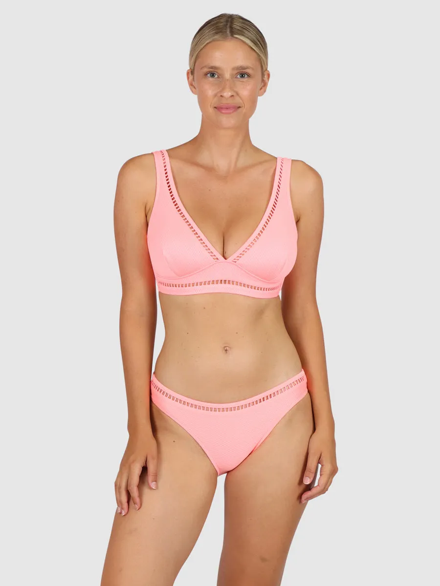 Rococco D/DD Longline Bra in Coral Sea