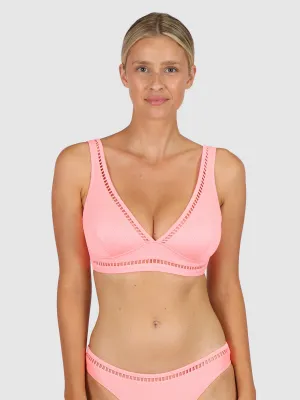 Rococco D/DD Longline Bra in Coral Sea