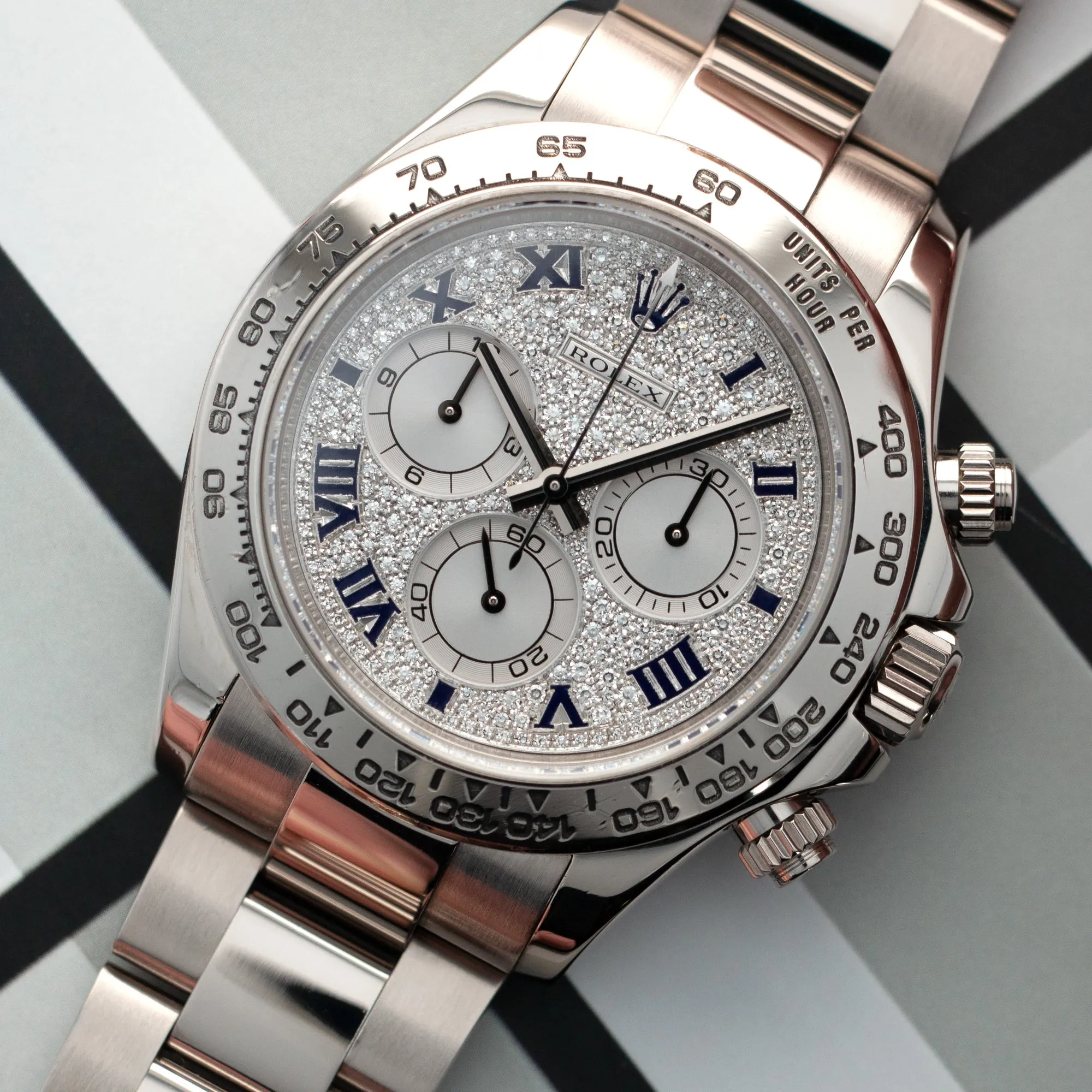 Rolex Daytona white Gold with diamond dial ref. 116509