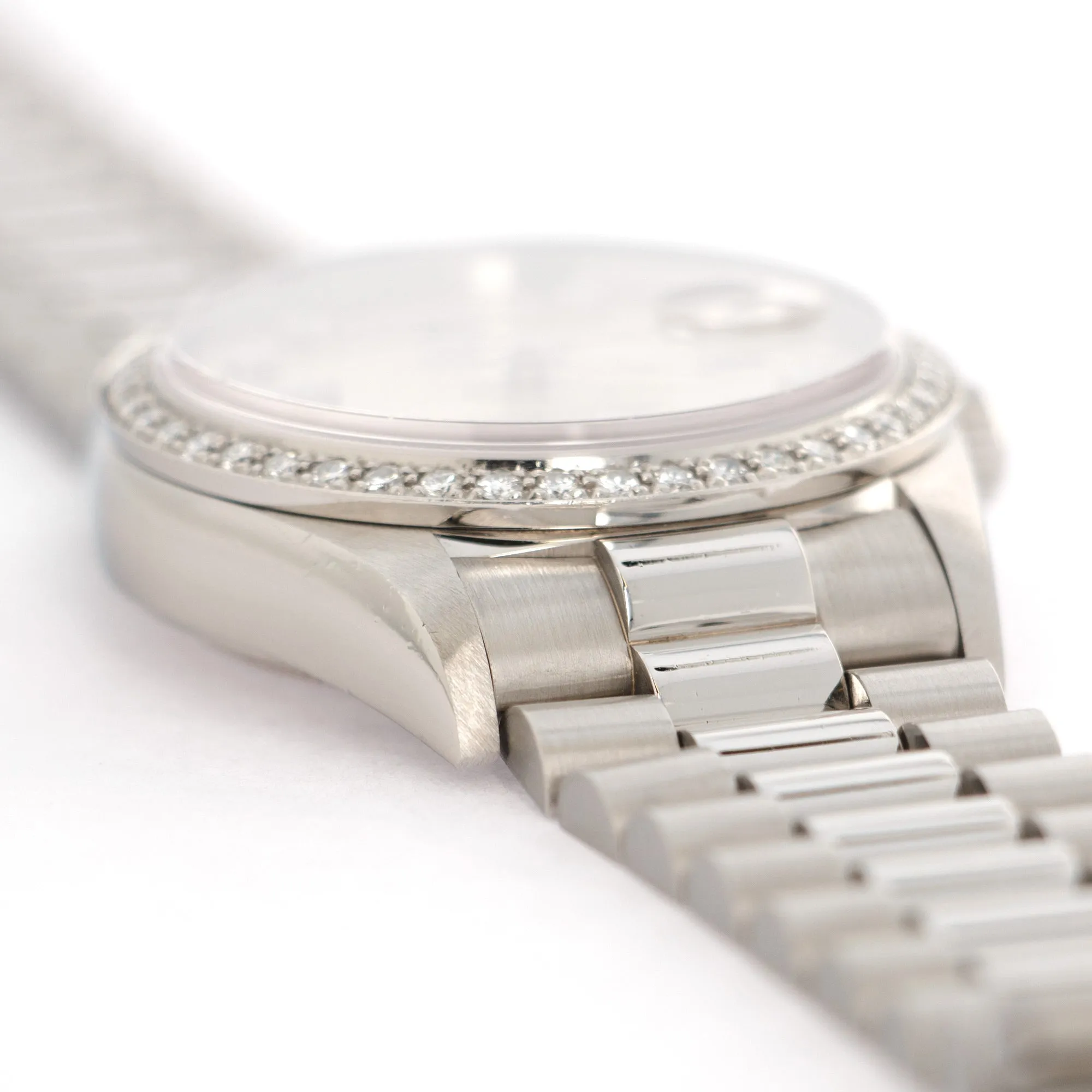 Rolex Platinum Day-Date Diamond Watch Ref. 18046