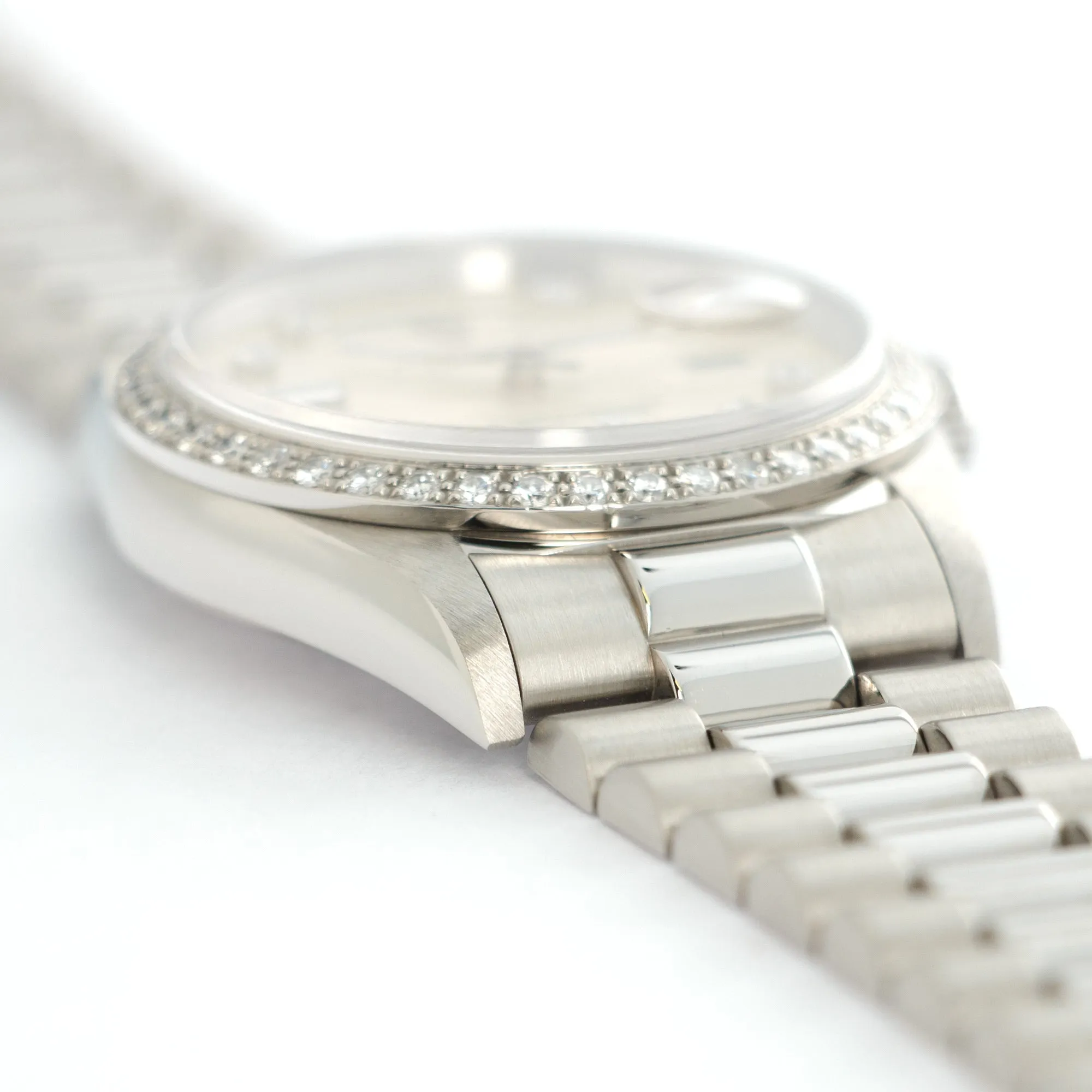 Rolex Platinum Day-Date Diamond Watch Ref. 18346