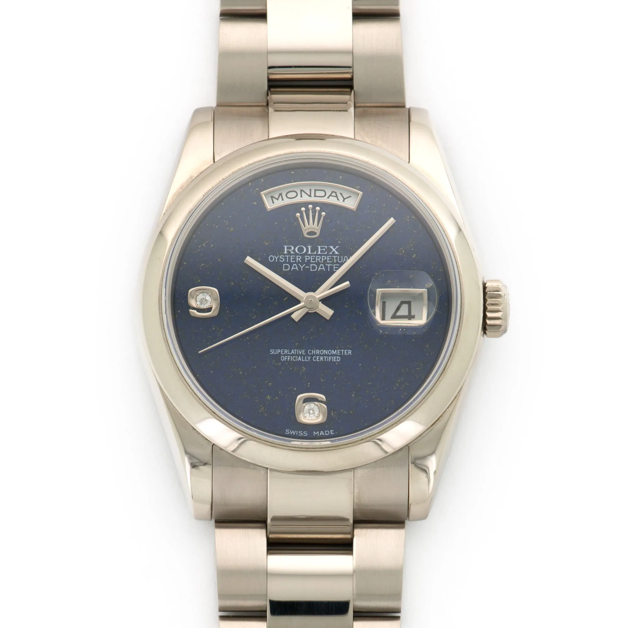 Rolex White Gold Day-Date Lapis Watch Ref. 118209
