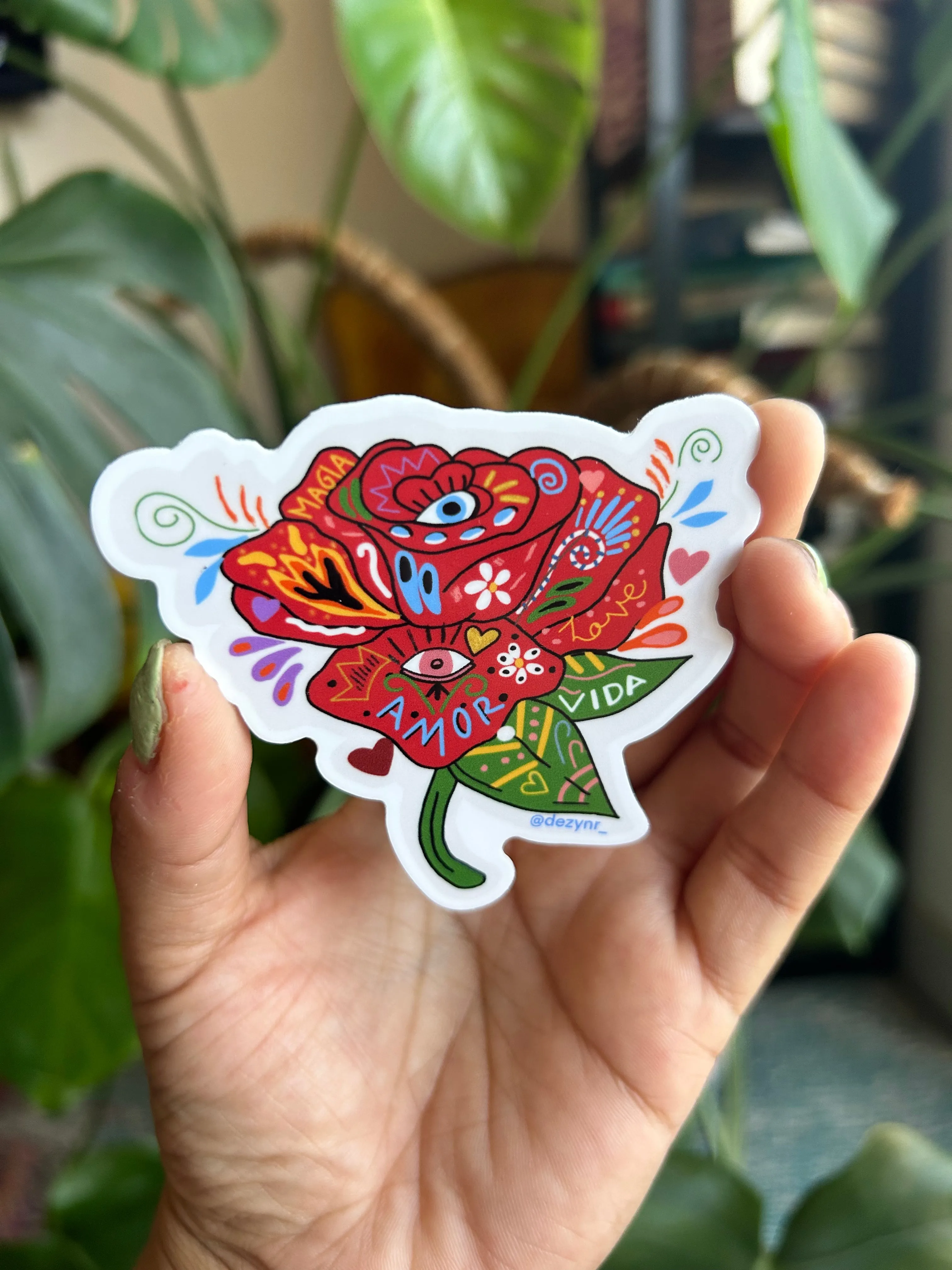 Rose sticker