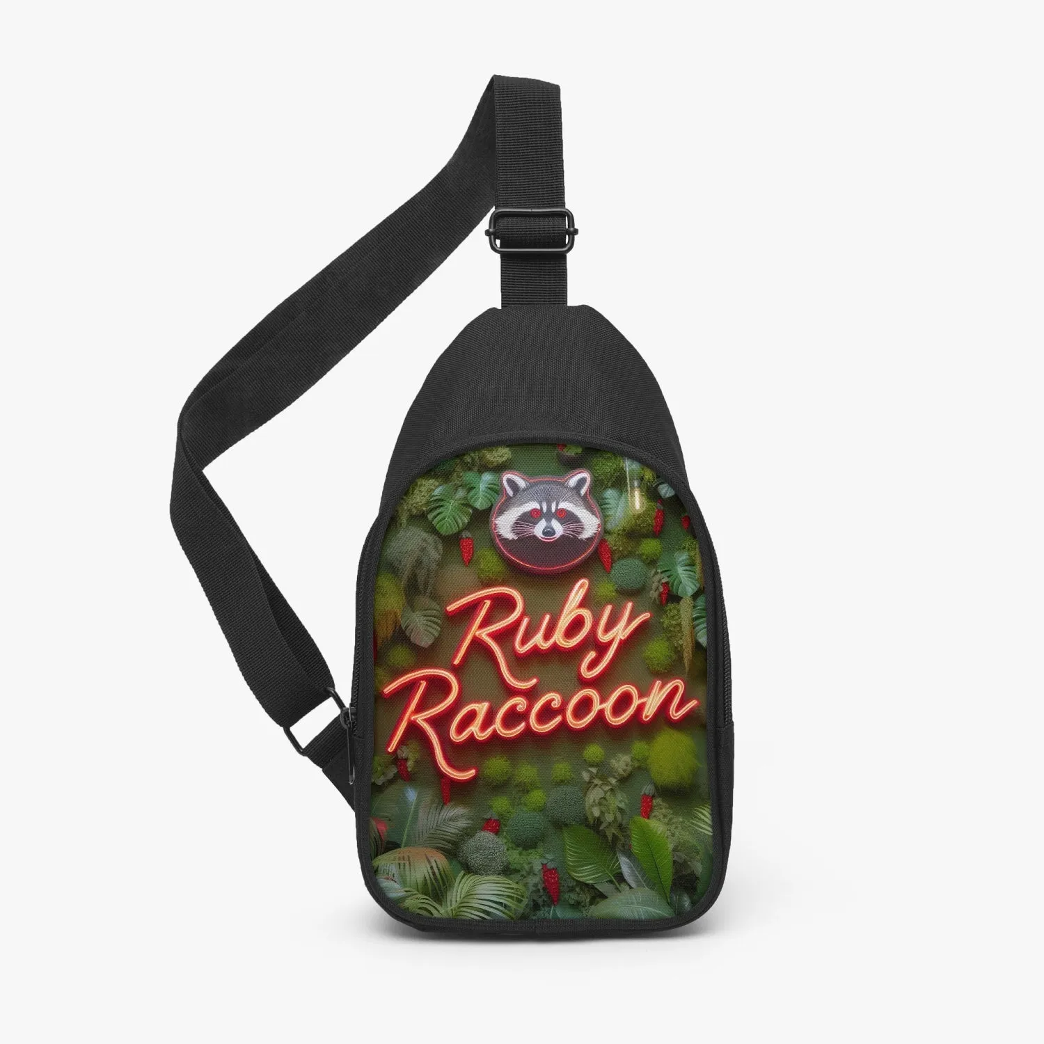 Ruby Raccoon Wall of Green - Chest Bag