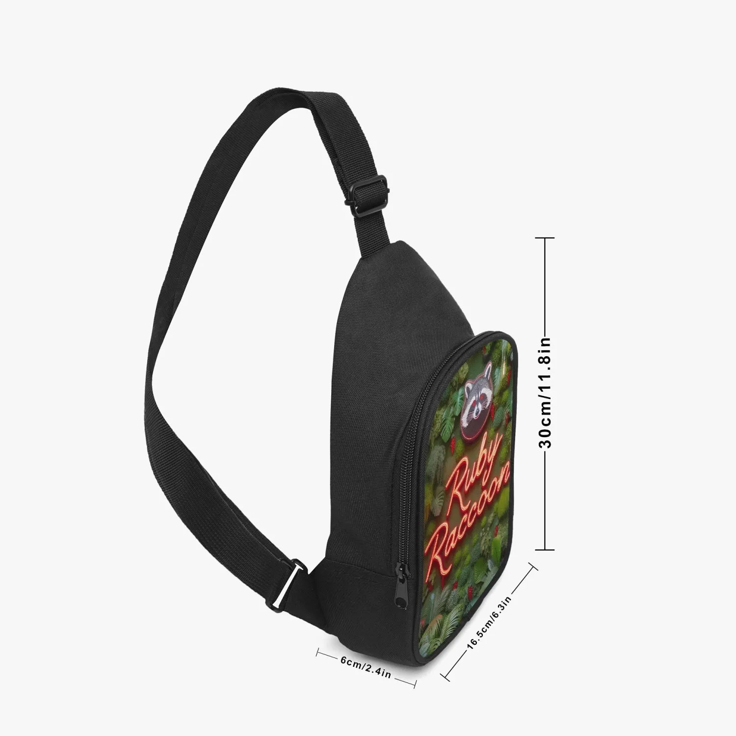 Ruby Raccoon Wall of Green - Chest Bag