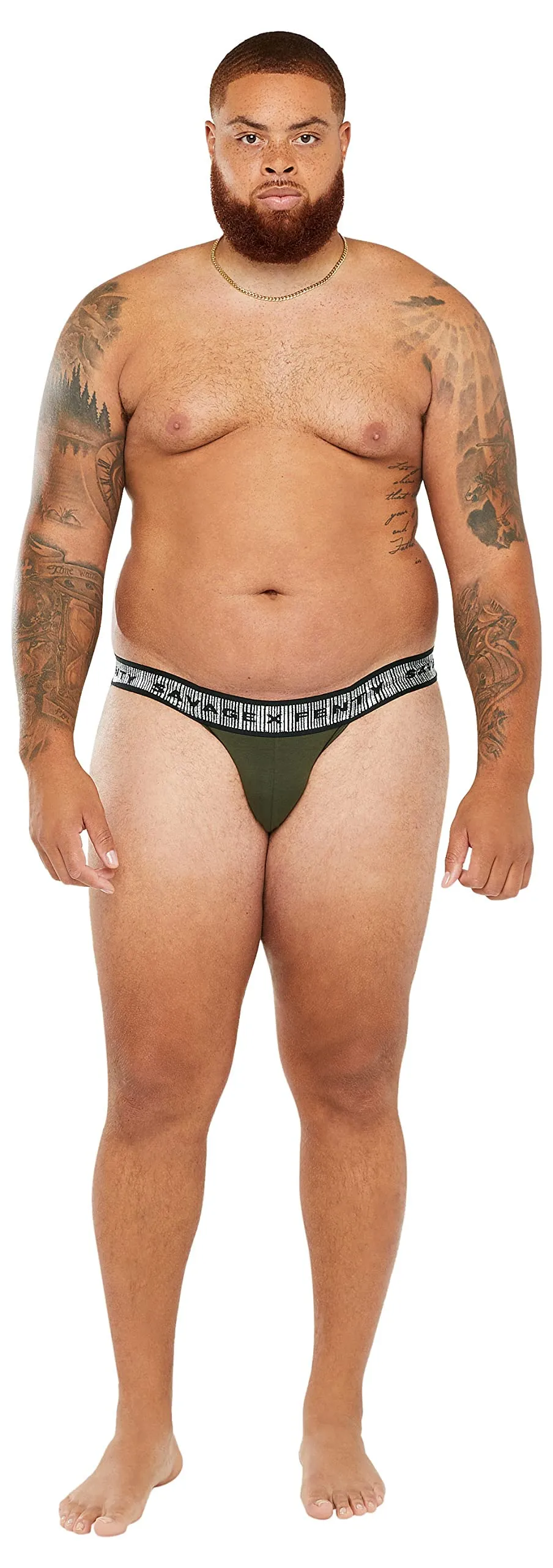 Savage X, Men's Going Platinum Jock Strap, Deep Forest Green, XXL