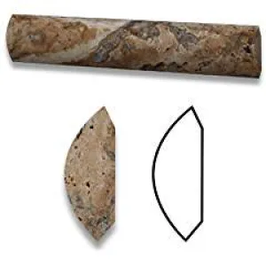 Scabos Travertine Honed 1 X 6 Quarter Round Trim Molding - Box of 50 pcs.