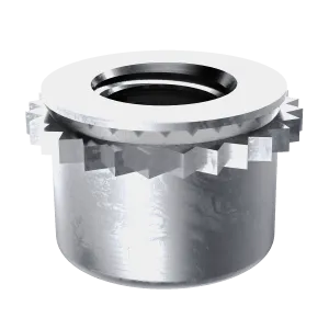 Self-Clinching Nut, Top Collar Lock Self-Clinching Nut, 300 Series Stainless Steel, Passivated, Metric, M5x0.8, 100 Pack
