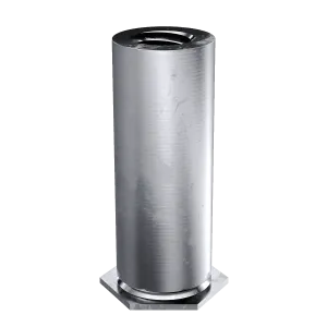 Self-Clinching Standoff, Thin Sheet, Steel, Zinc, 2-56 x 0.250, Full Thread, Hole Dia.: 0.166, 100 Pack