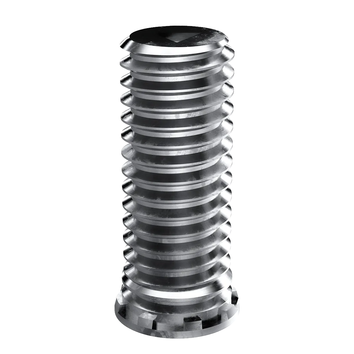 Self-Clinching Stud, Close Edge, Steel, Zinc, 6-32 x 0.625, 100 Pack