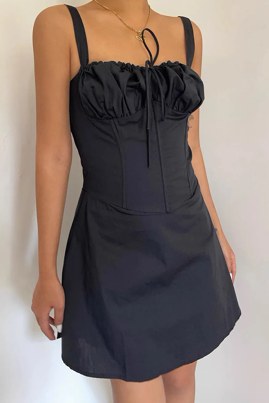 Sexy Lace Up Chest Strap Dress