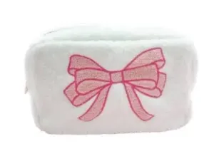 Sherpa Cosmetic Bow Bag