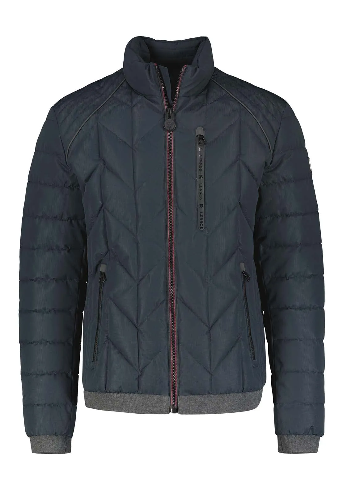 Short Quilted Jacket - Blue