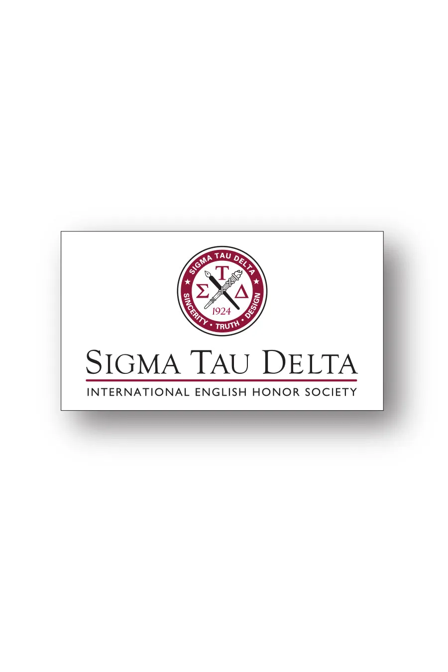 Sigma Tau Delta w/Logo Sticker
