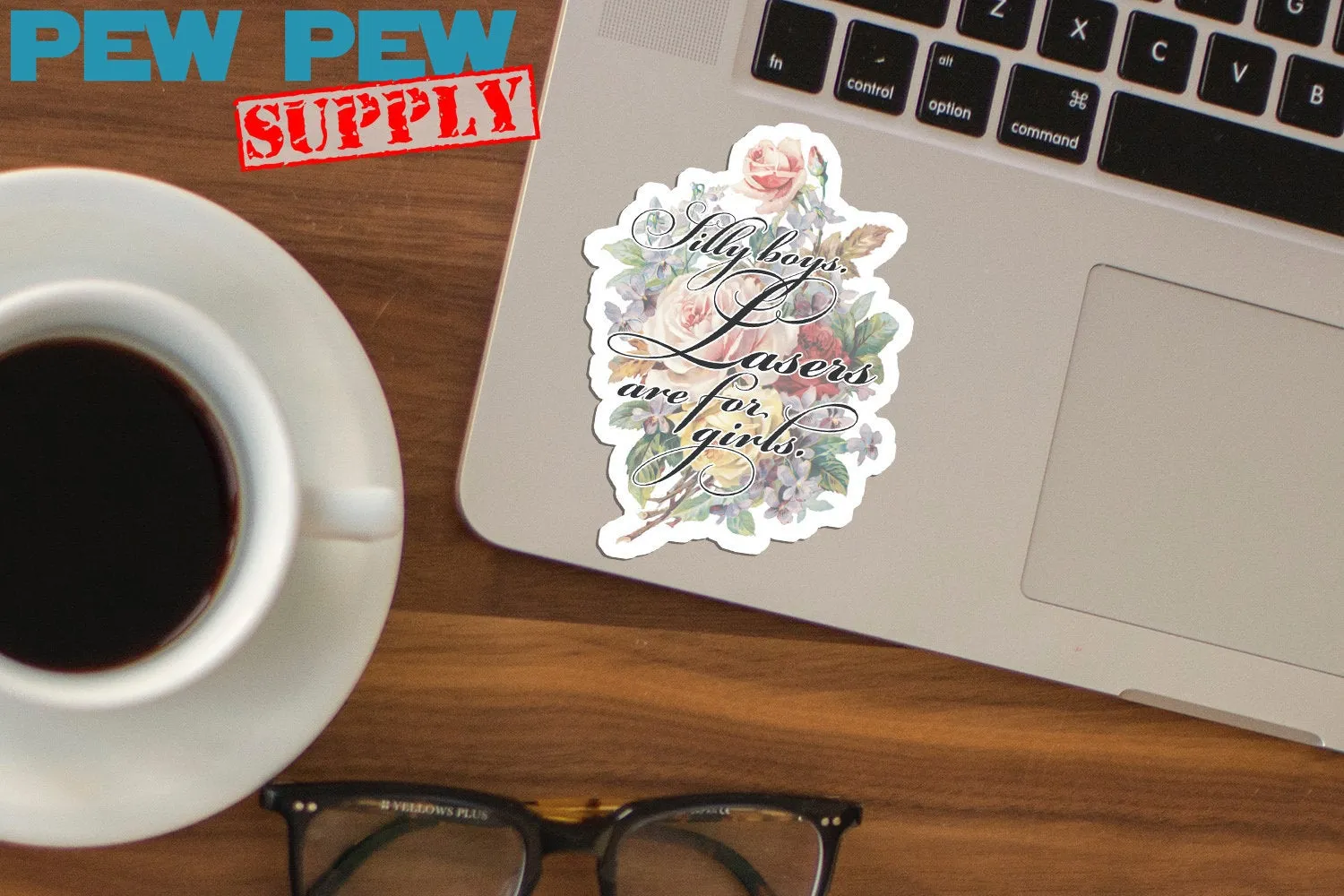Silly Boys Lasers are for Girls Sticker
