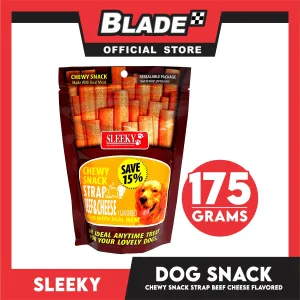 Sleeky Chewy Strap Beef and Cheese Flavored 175g Dog Treats