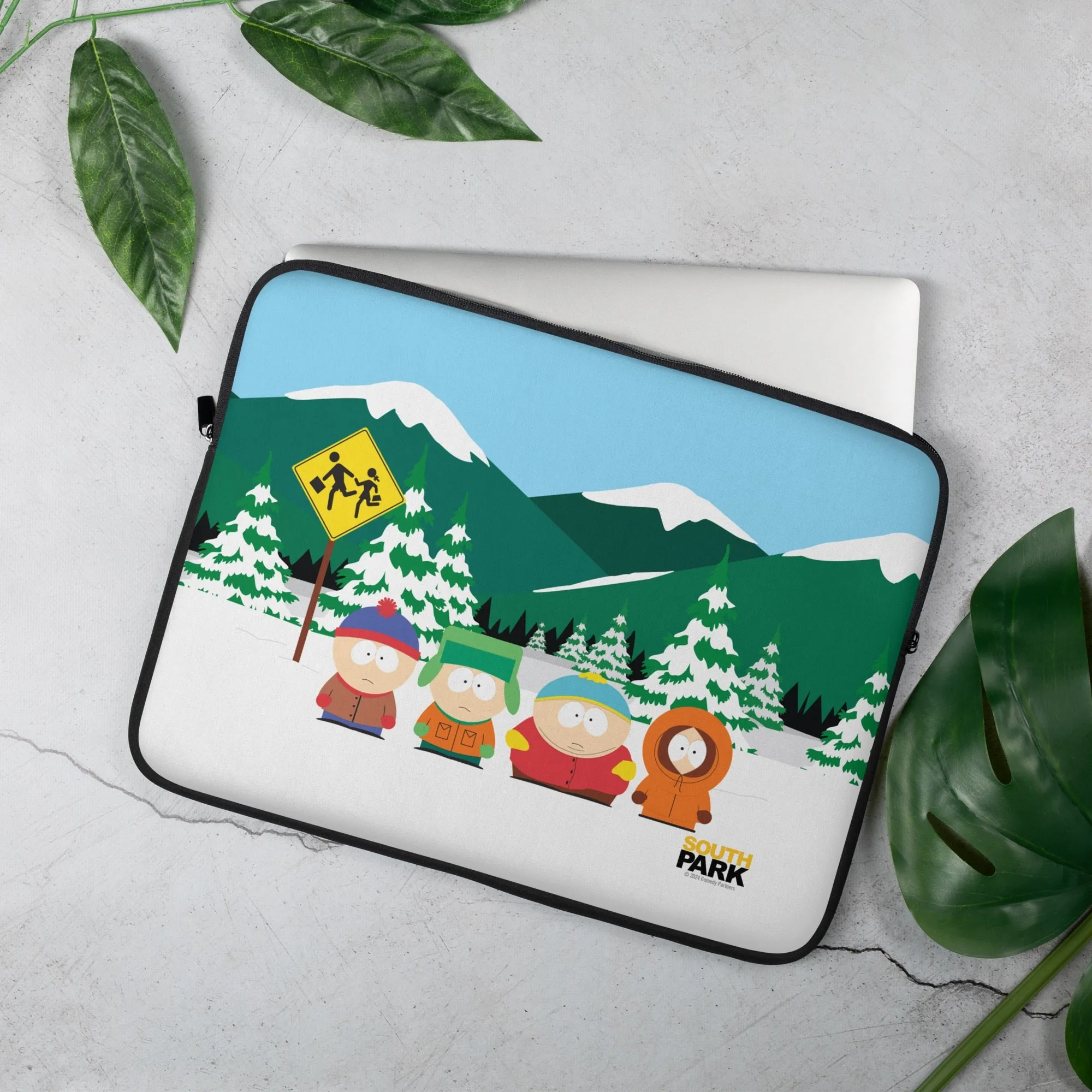 South Park Bus Stop Laptop Sleeve