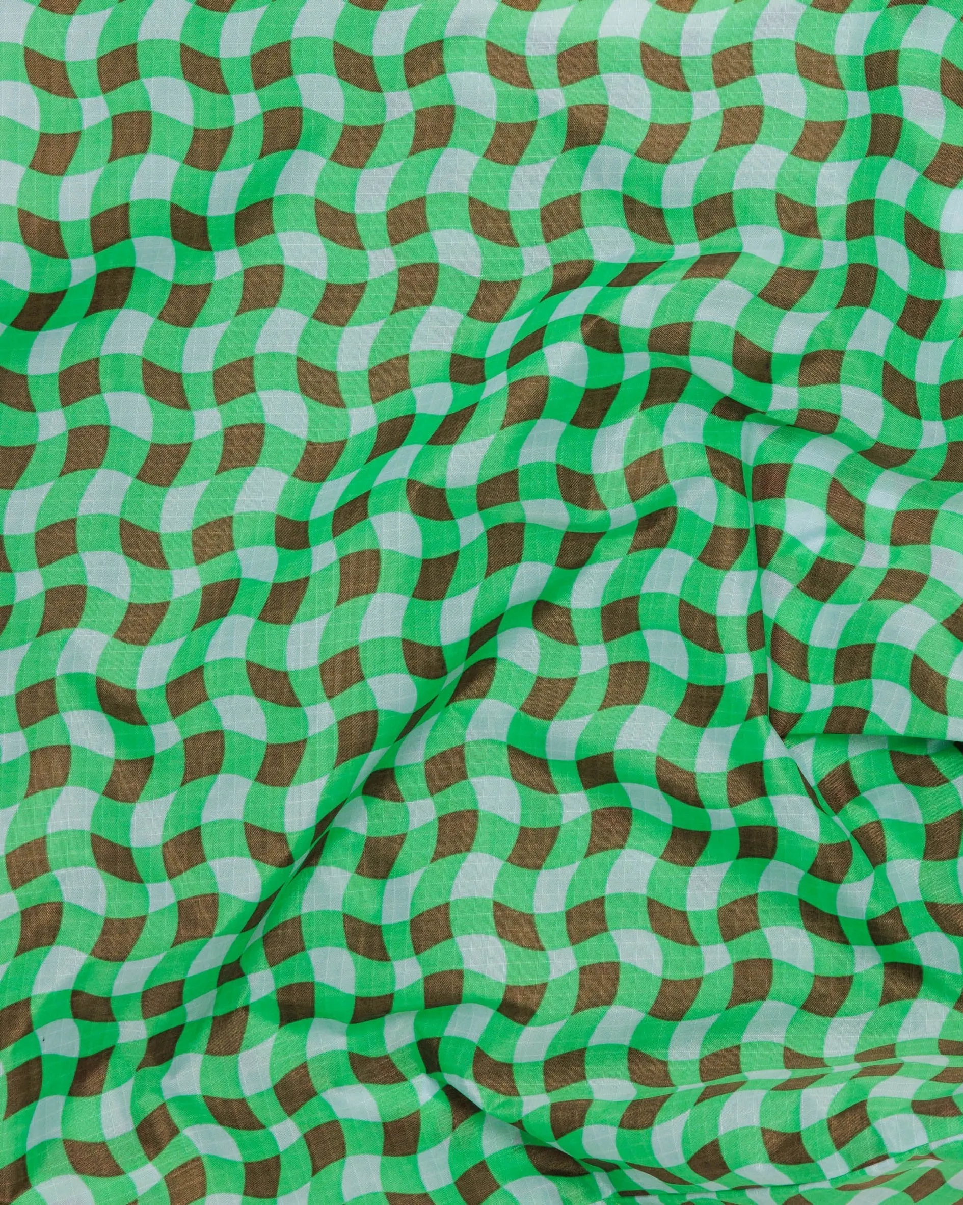 Standard Baggu - Wavy Gingham Green